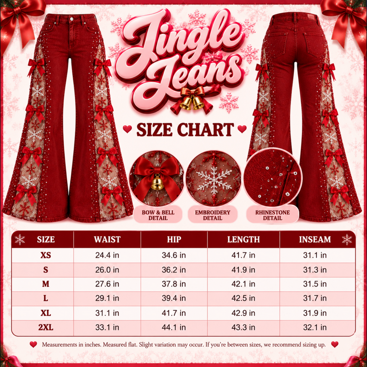 Jingle Jeans™ – Christmas Bow Flares